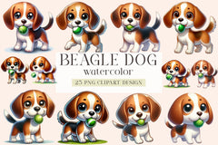 Beagle Dog Clipart Bundle - CraftNest - Digital Crafting and Art