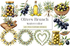 Olive Branch Clipart Bundle - CraftNest - Digital Crafting and Art