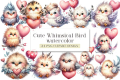 Whimsical Cute Bird Clipart Bundle - CraftNest - Digital Crafting and Art