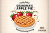 Rustic Fall Farmhouse Apple Pie Sign Clipart Bundle
