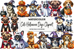 Cute Halloween Dogs Clipart Bundle - CraftNest - Digital Crafting and Art
