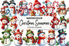 Christmas Snowman Clipart Bundle