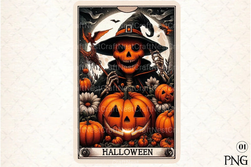 Halloween Tarot Card Clipart Bundle 19 - CraftNest - Digital Crafting and Art