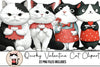 Quirky Valentine Cat Clipart Bundle