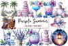 Purple Summer Clipart Bundle