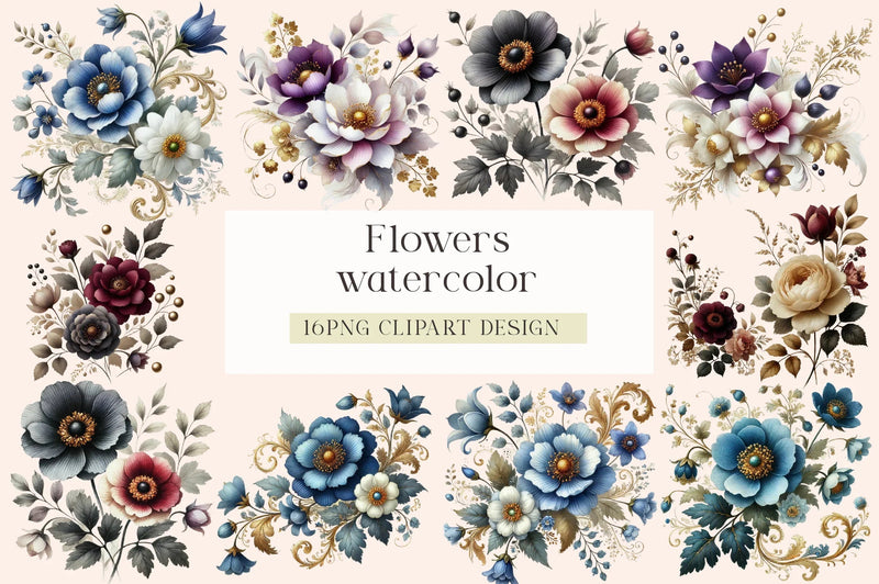 Flower Clipart Bundle - CraftNest - Digital Crafting and Art