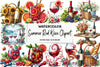 Summer Red Wine Clipart Bundle