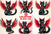 Valentine Black Cat Clipart Bundle