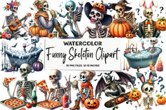 Funny Skeleton Clipart Bundle - CraftNest - Digital Crafting and Art