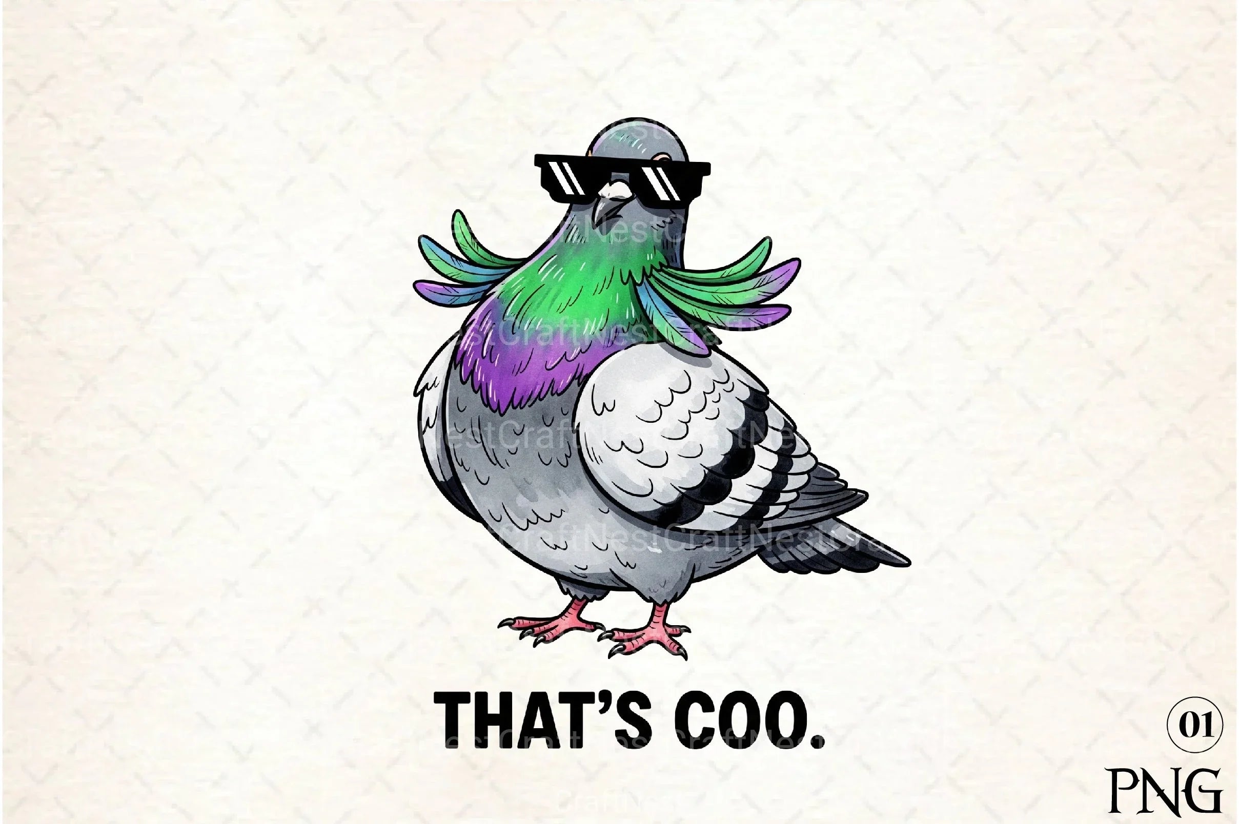 Retro Funny Sarcastic Animal Clipart Bundle 8 - CraftNest - Digital Crafting and Art