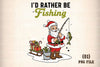 Funny Santa Fishing Christmas Clipart Bundle