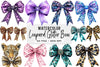 Leopard Glitter Bow Clipart Bundle