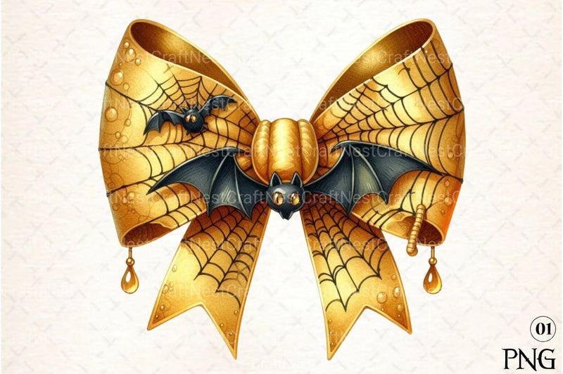 Halloween Coquette Bow Clipart Bundle 31 - CraftNest - Digital Crafting and Art