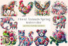 Floral Animals Spring Clipart Bundle