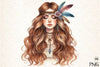 Tribal Boho Girl Clipart Bundle