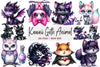 Kawaii Goth Animal Clipart Bundle