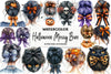 Halloween Messy Bun Clipart Bundle