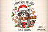 Christmas Raccoon Snacks Clipart Bundle