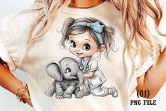 Veterinarian Girl Clipart Bundle - CraftNest - Digital Crafting and Art