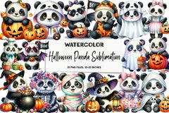 Halloween Panda Clipart Bundle - CraftNest - Digital Crafting and Art