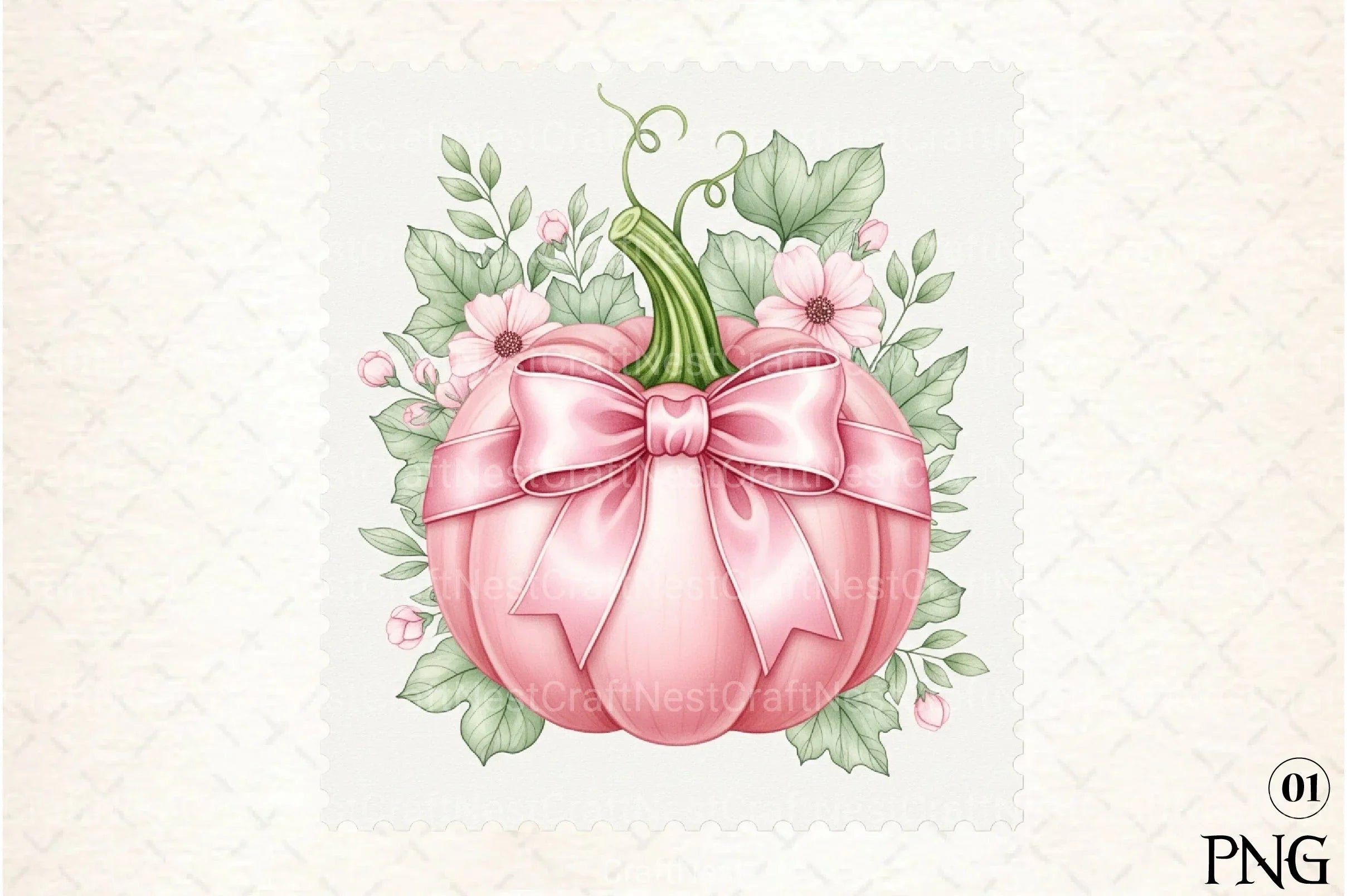 Pumpkin Postage Stamp Clipart Bundle 4 - CraftNest - Digital Crafting and Art