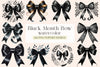 Black Month Bow Clipart Bundle