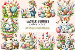 Easter Bunny Clipart Bundle - CraftNest - Digital Crafting and Art