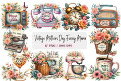 Vintage Mother's Day Funny Mama Clipart Bundle - CraftNest - Digital Crafting and Art