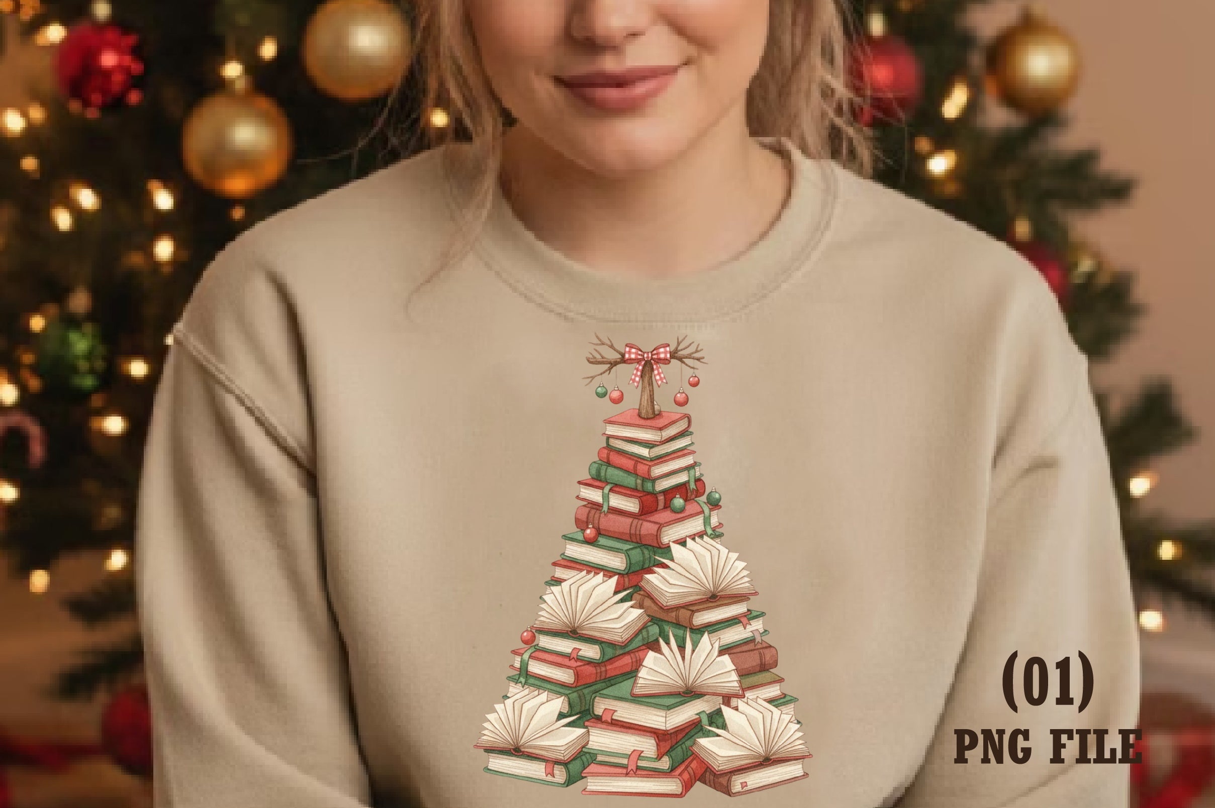 Christmas Tree Books Teacher Clipart Bundle