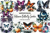 Halloween Butterfly Garden Clipart Bundle