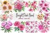 Bright Pink Floral Clipart Bundle