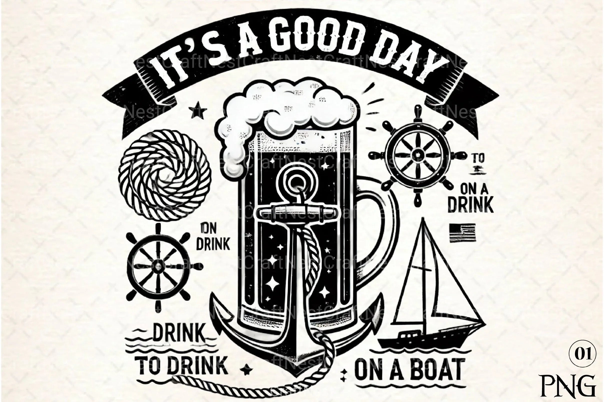 Summer Lake River Boat Drink Clipart Bundle - CraftNest - Digital Crafting and Art