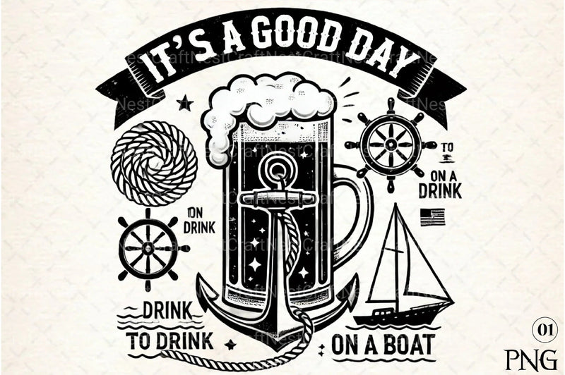 Summer Lake River Boat Drink Clipart Bundle - CraftNest - Digital Crafting and Art