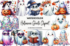 Halloween Ghosts Clipart Bundle - CraftNest - Digital Crafting and Art
