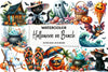 Halloween Beach Clipart Bundle