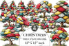 Christmas Tree Patchwork Clipart Bundle