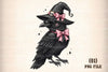 Pink Halloween Raven Hat Sticker Clipart Bundle