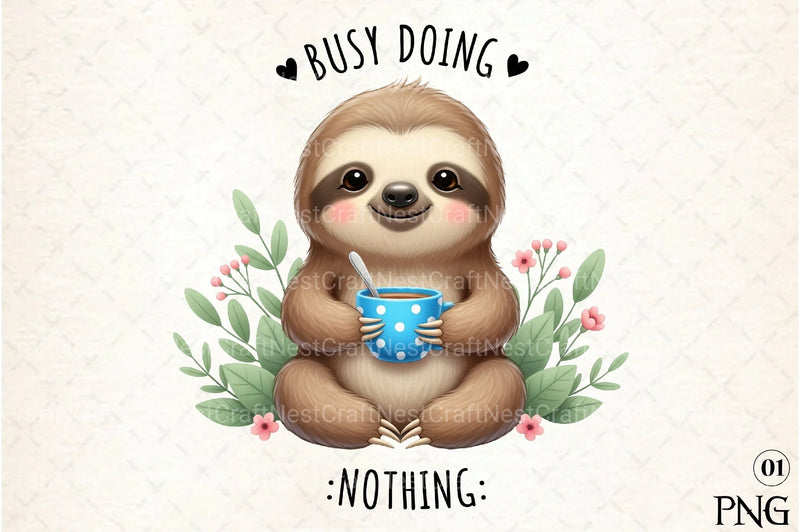 Funny Sloth Quotes Clipart Bundle 77 - CraftNest - Digital Crafting and Art