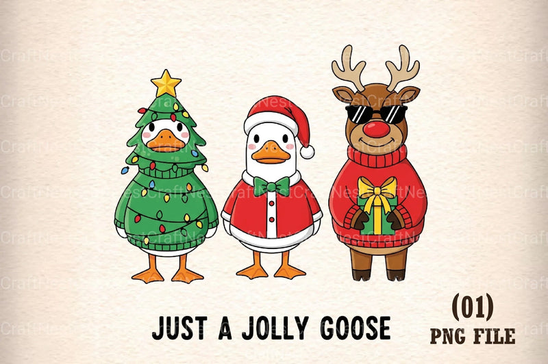 Jolly Christmas Goose Clipart Bundle 88 - CraftNest - Digital Crafting and Art