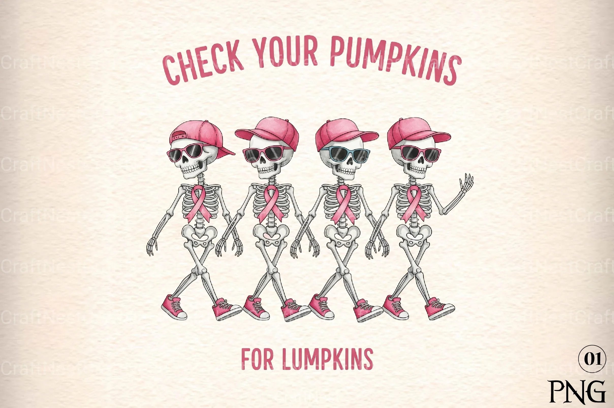 Halloween Breast Cancer Clipart Bundle 8 - CraftNest - Digital Crafting and Art