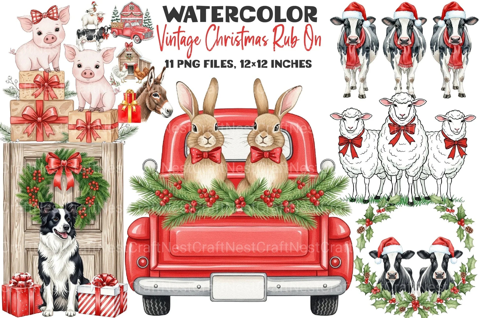 Vintage Christmas Clipart Bundle 2 - CraftNest - Digital Crafting and Art