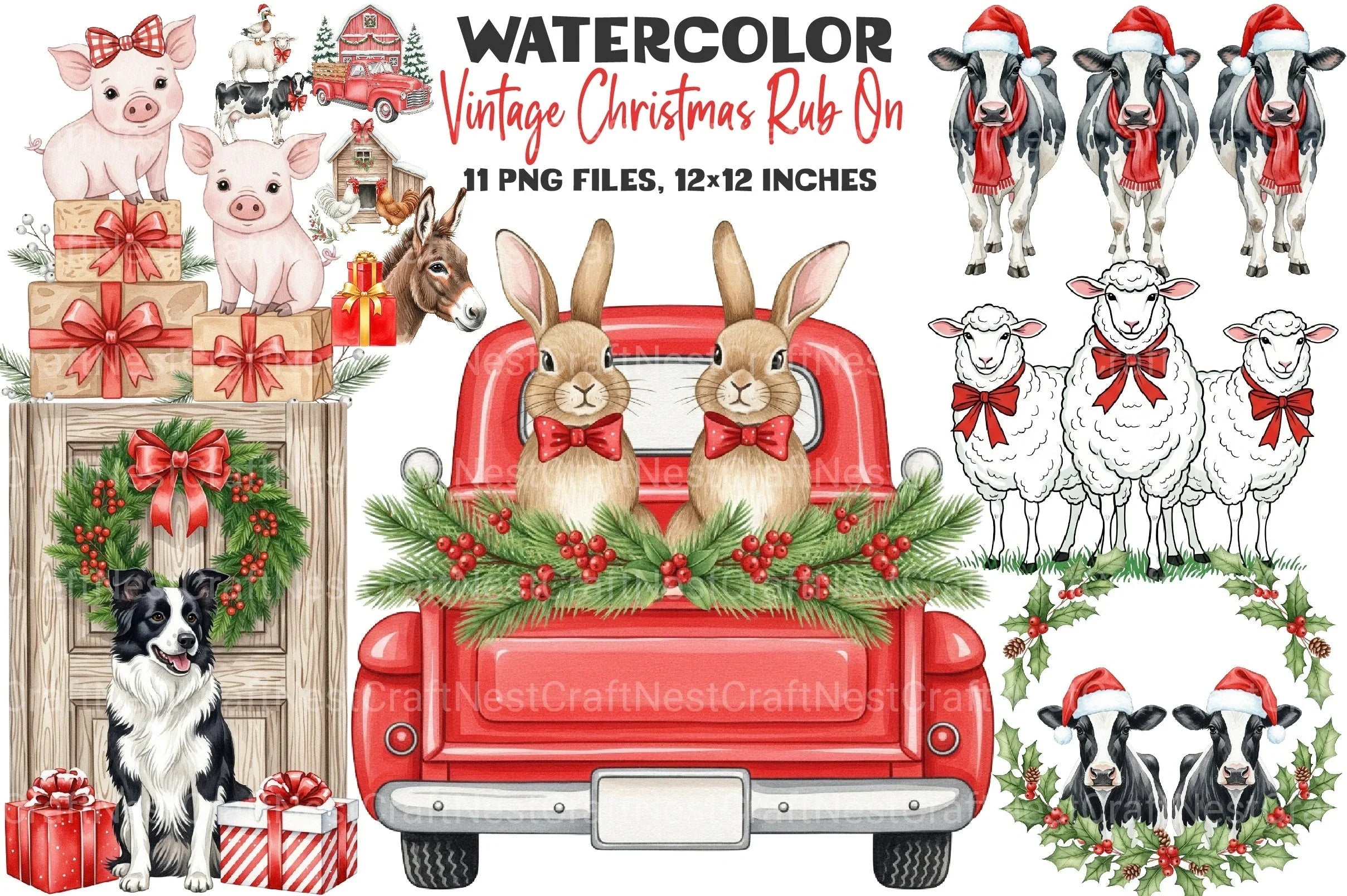 Vintage Christmas Clipart Bundle 2 - CraftNest - Digital Crafting and Art