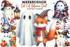 Cute Fall Halloween Ghost Clipart Bundle