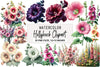 Hollyhock Clipart Bundle