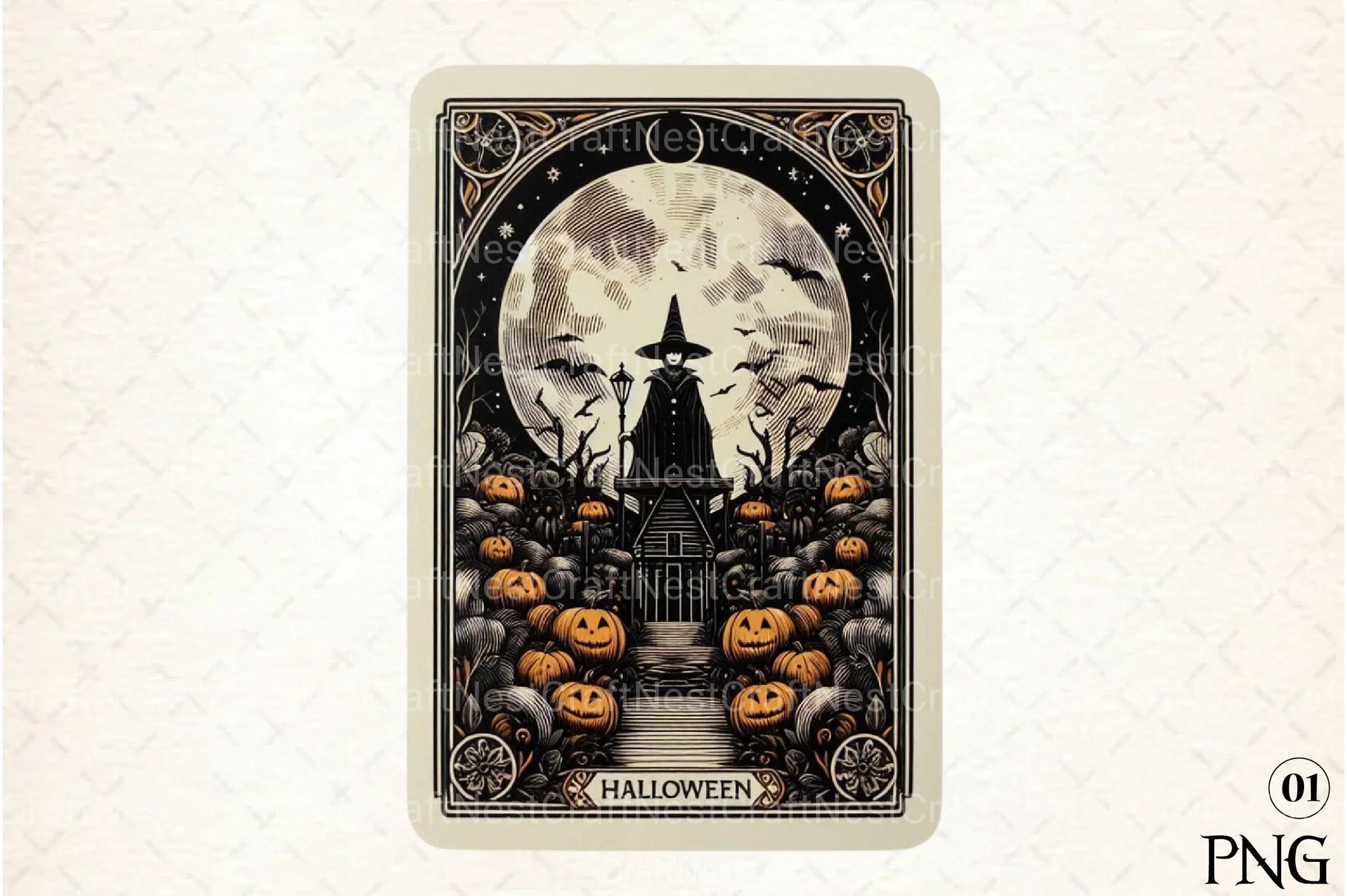 Halloween Tarot Card Clipart Bundle 9 - CraftNest - Digital Crafting and Art