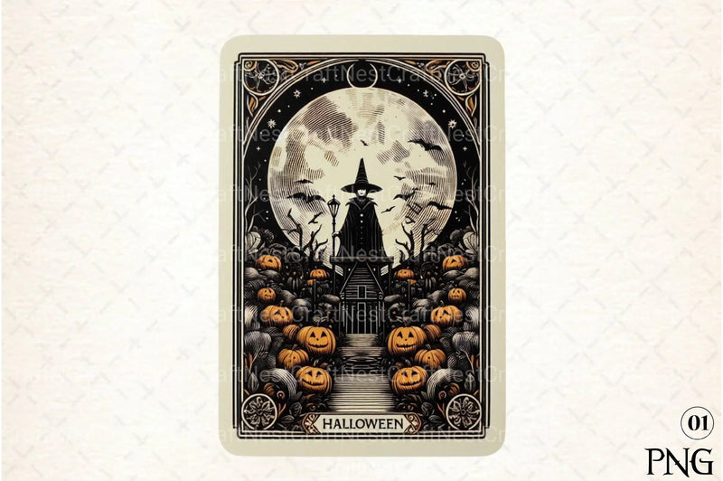 Halloween Tarot Card Clipart Bundle 9 - CraftNest - Digital Crafting and Art