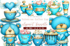 Valentine Coffee Cup Clipart Bundle - CraftNest - Digital Crafting and Art