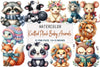Knitted Plush Baby Animals Clipart Bundle