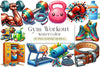 Gym Workout Clipart Bundle