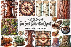 Tree Bark Clipart Bundle - CraftNest - Digital Crafting and Art